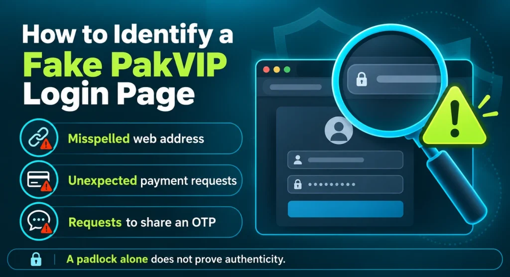 How to Identify a Fake PakVIP Login Page