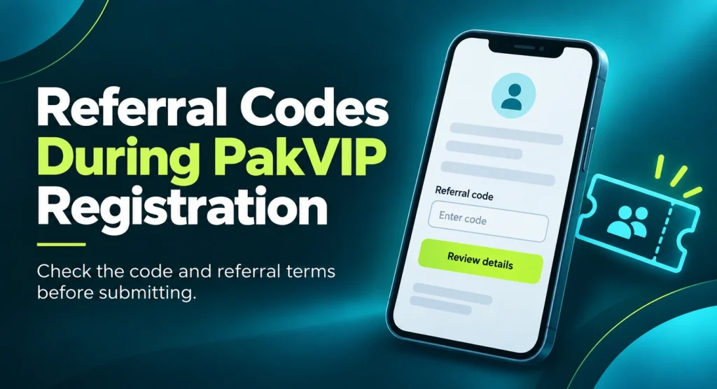 Referral Codes During PakVIP Registration