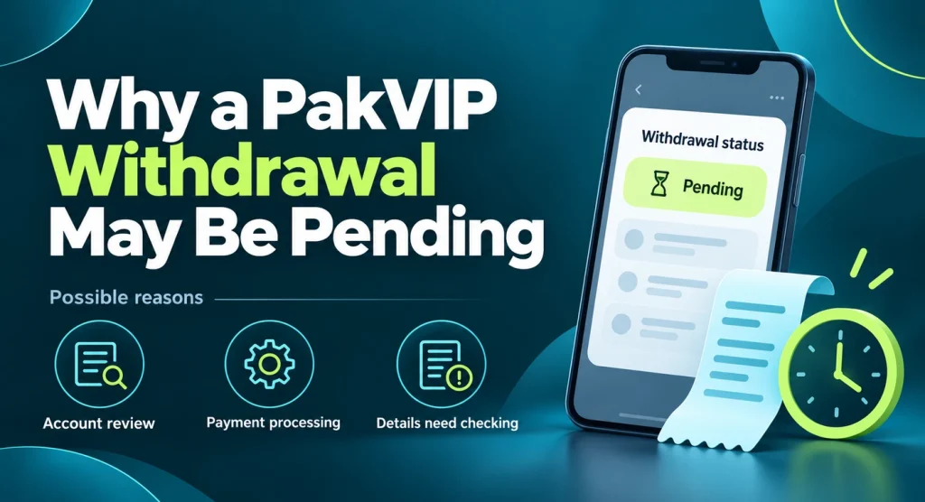 Why a PakVIP Withdrawal May Be Pending